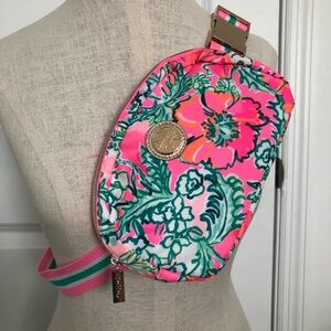 Lilly Pulitzer Pink Floral Crossbody Bag